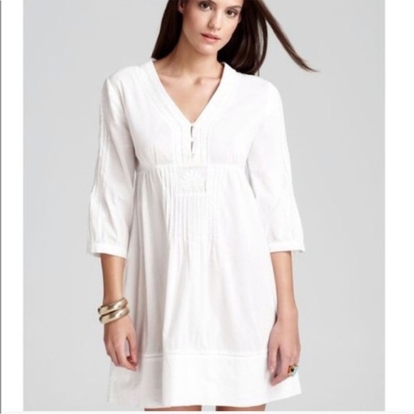 Lilly Pulitzer White Embroidered Alfa
Tunic Top Dress Coverup Resortwear Sz XS - Picture 2 of 13